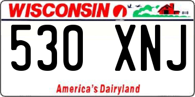 WI license plate 530XNJ