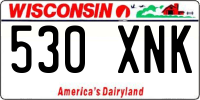 WI license plate 530XNK