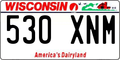 WI license plate 530XNM