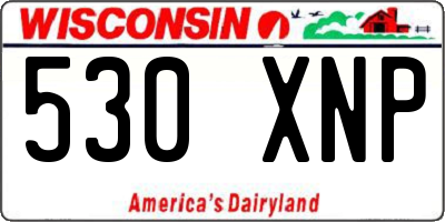 WI license plate 530XNP