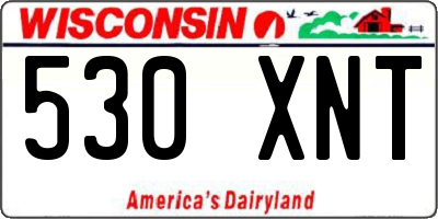 WI license plate 530XNT