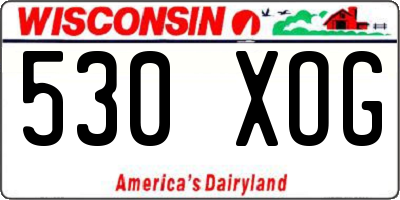 WI license plate 530XOG