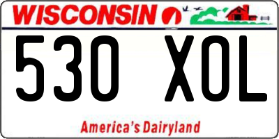 WI license plate 530XOL