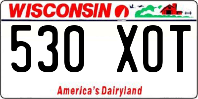 WI license plate 530XOT