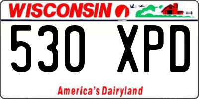 WI license plate 530XPD