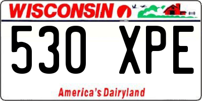 WI license plate 530XPE