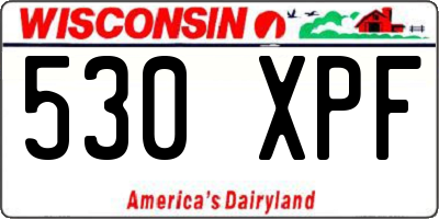 WI license plate 530XPF