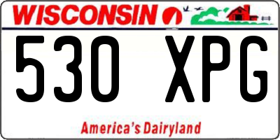 WI license plate 530XPG