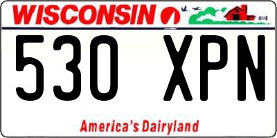 WI license plate 530XPN