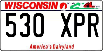 WI license plate 530XPR