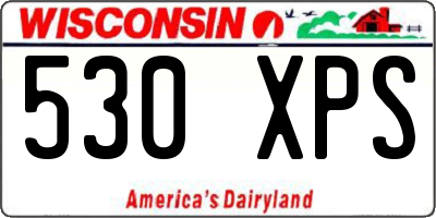 WI license plate 530XPS