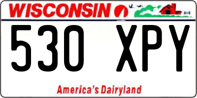 WI license plate 530XPY
