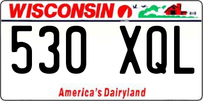 WI license plate 530XQL
