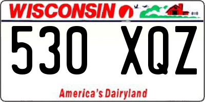 WI license plate 530XQZ