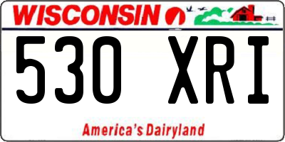 WI license plate 530XRI