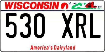 WI license plate 530XRL