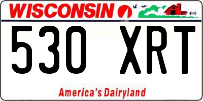 WI license plate 530XRT