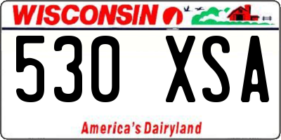 WI license plate 530XSA
