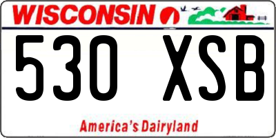 WI license plate 530XSB