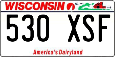 WI license plate 530XSF