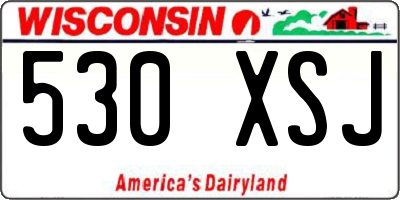 WI license plate 530XSJ