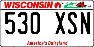 WI license plate 530XSN