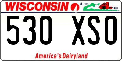 WI license plate 530XSO
