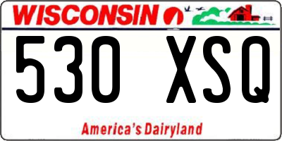 WI license plate 530XSQ