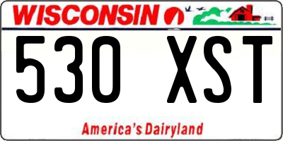WI license plate 530XST