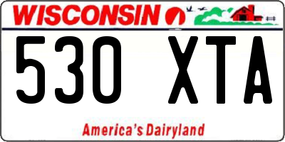 WI license plate 530XTA