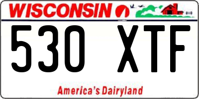 WI license plate 530XTF
