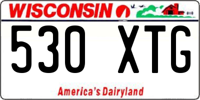 WI license plate 530XTG