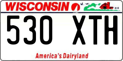 WI license plate 530XTH