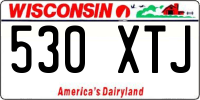 WI license plate 530XTJ