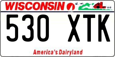 WI license plate 530XTK