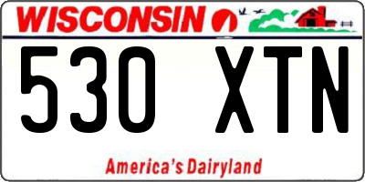 WI license plate 530XTN
