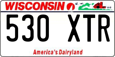 WI license plate 530XTR