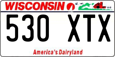 WI license plate 530XTX