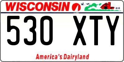 WI license plate 530XTY