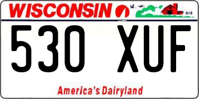 WI license plate 530XUF