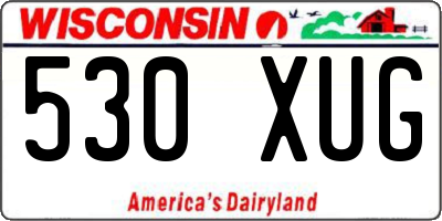 WI license plate 530XUG