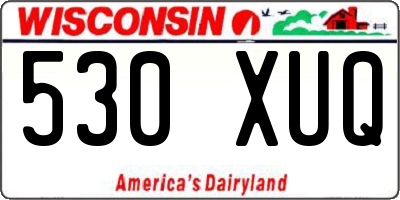 WI license plate 530XUQ
