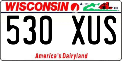 WI license plate 530XUS
