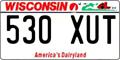 WI license plate 530XUT