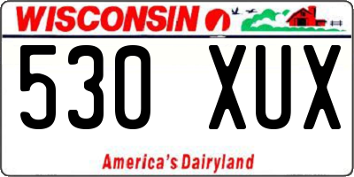 WI license plate 530XUX