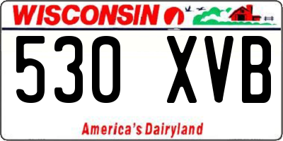 WI license plate 530XVB