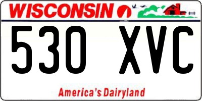 WI license plate 530XVC