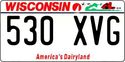 WI license plate 530XVG