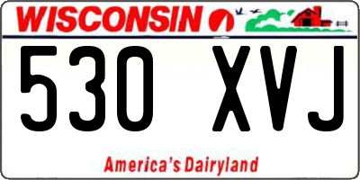 WI license plate 530XVJ