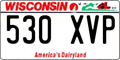 WI license plate 530XVP